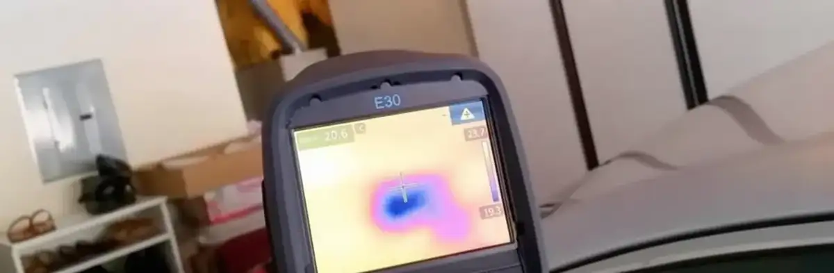 mold inspection using thermal imaging technology to detect moisture and hidden mold in a home in Richmond, VA