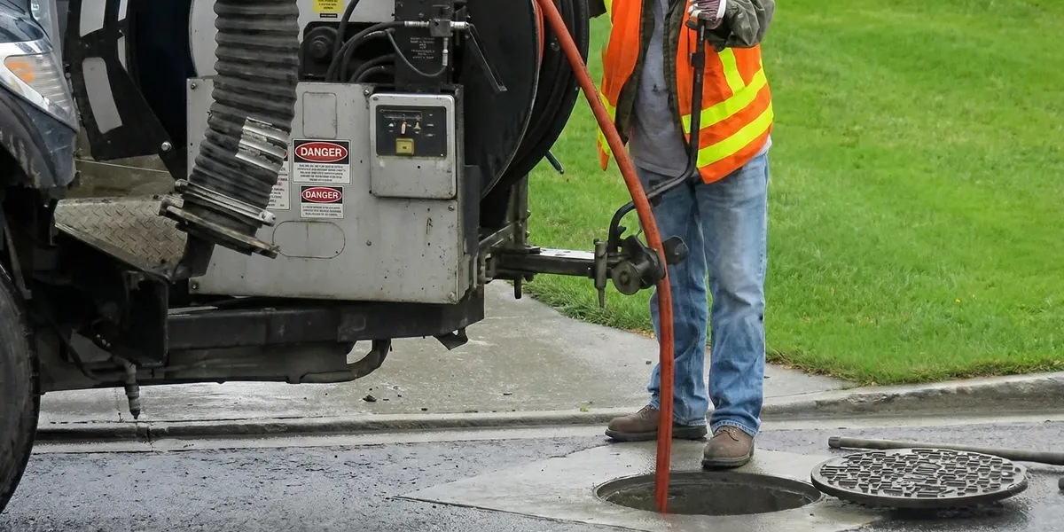 sewage clean up professionals using industrial equipment to remove contaminated wastewater in Richmond, VA