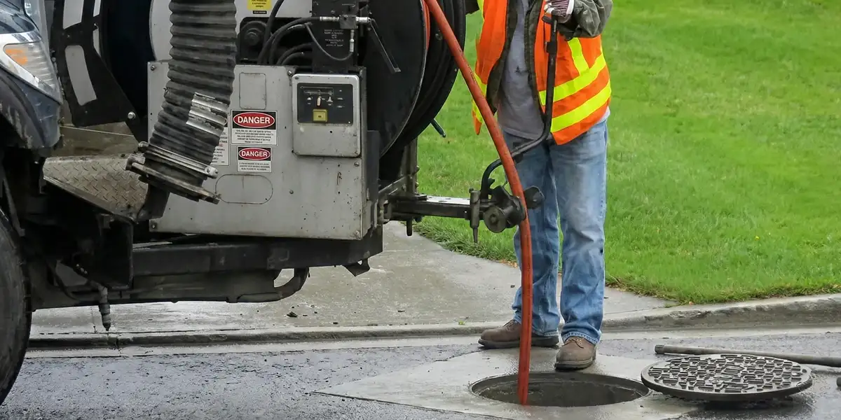sewage clean up professionals using industrial equipment to remove contaminated wastewater in Richmond, VA
