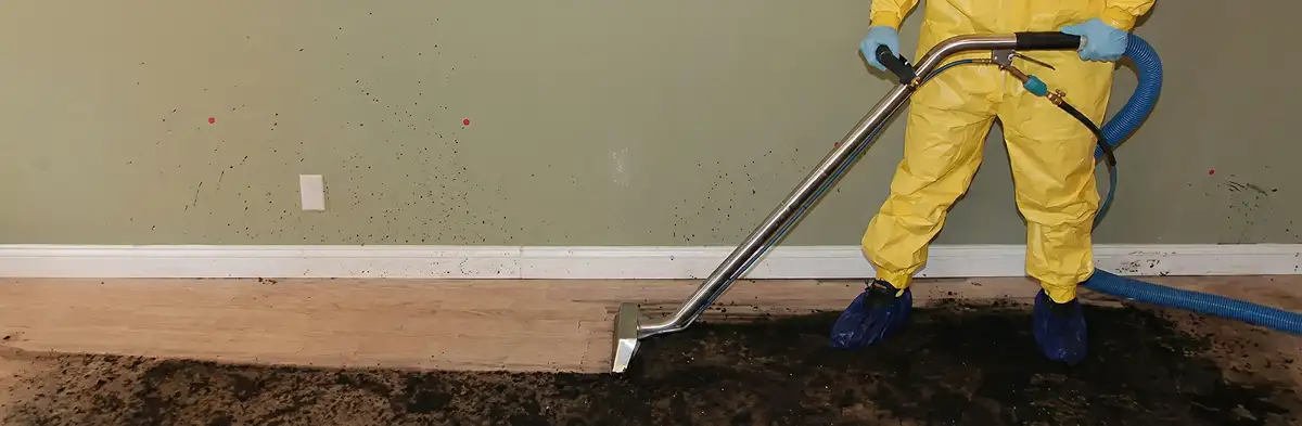 sewage removal service performing deep cleaning and extraction of sewage from an indoor area in Richmond, VA